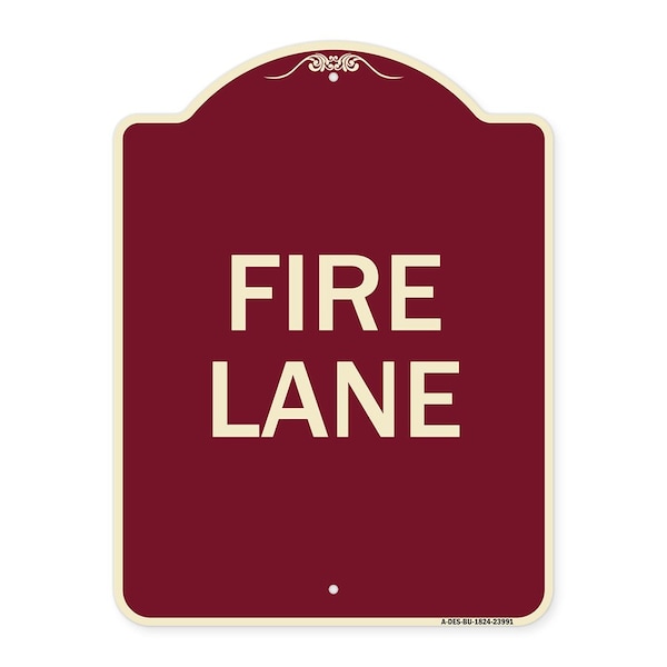 Signmission Fire Lane Supplementary Heavy-Gauge Aluminum Architectural Sign, 24" x 18", BU-1824-23991 A-DES-BU-1824-23991 - main